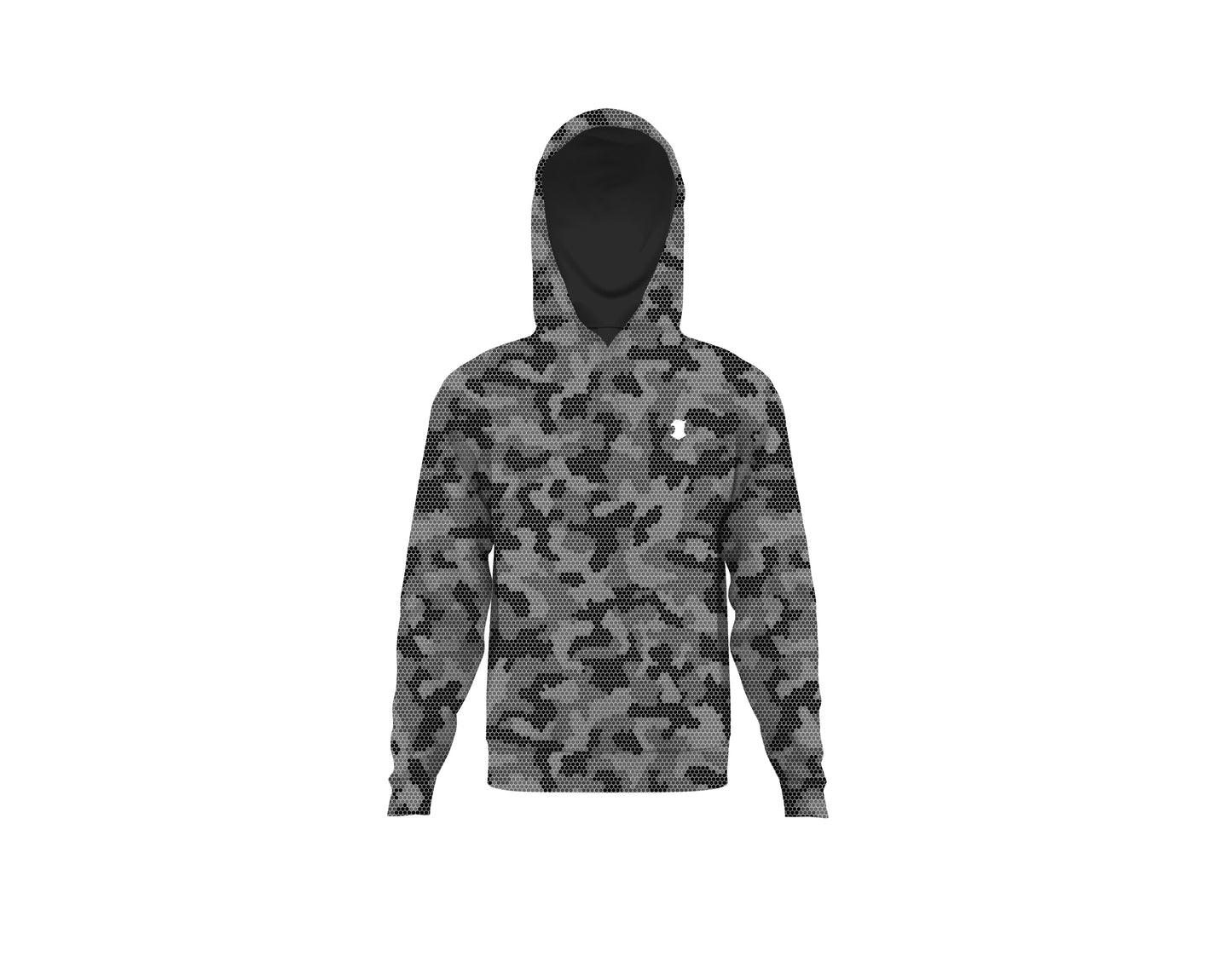 Honey Comb Camo Men’s Performance Hoodie Black