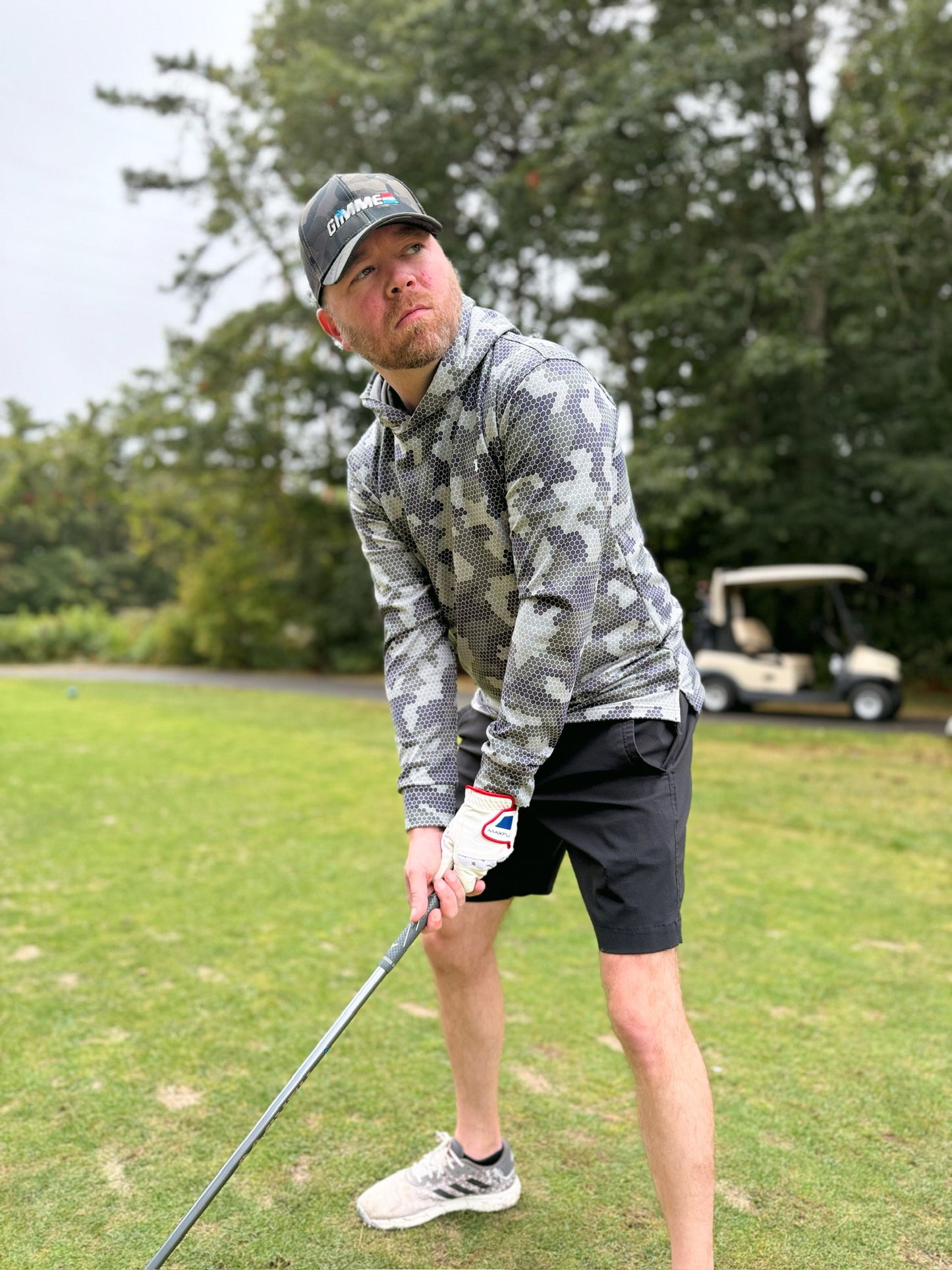 Honey Comb Camo Men’s Performance Hoodie Olive Drab