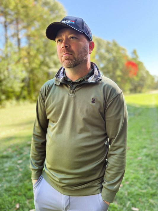 1/4 Zip Pullover Olive Drab