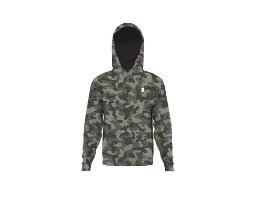Honey Comb Camo Men’s Performance Hoodie Olive Drab