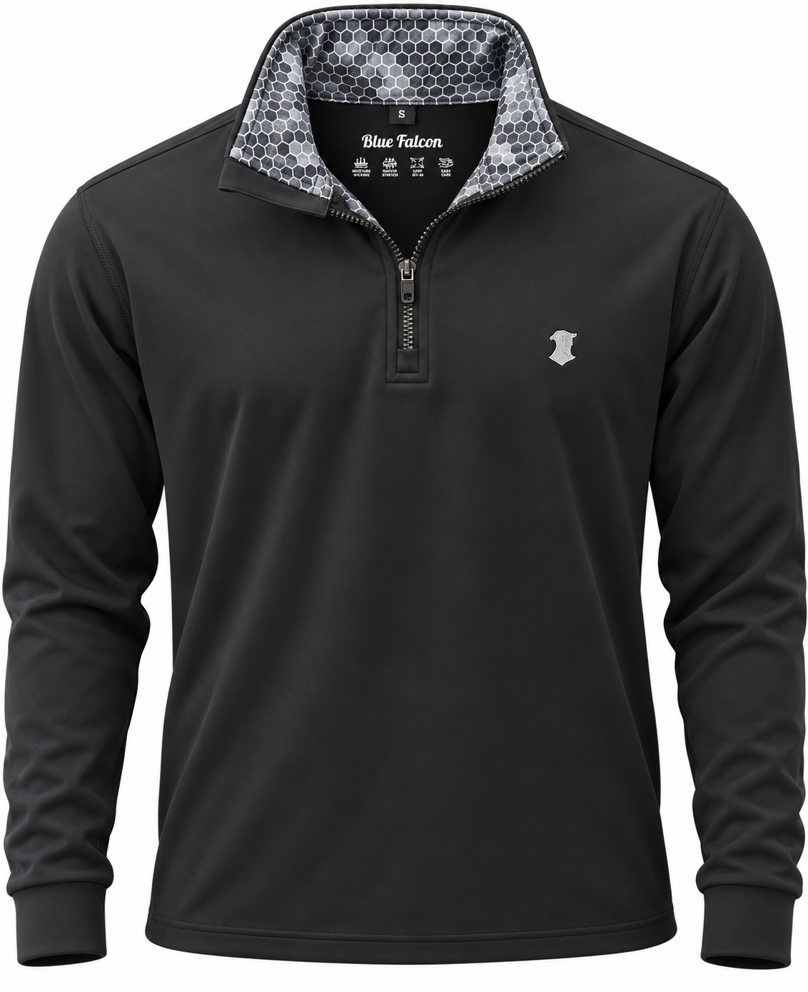 1/4 Zip Pullover Black