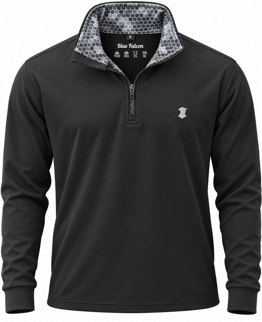 1/4 Zip Pullover Black