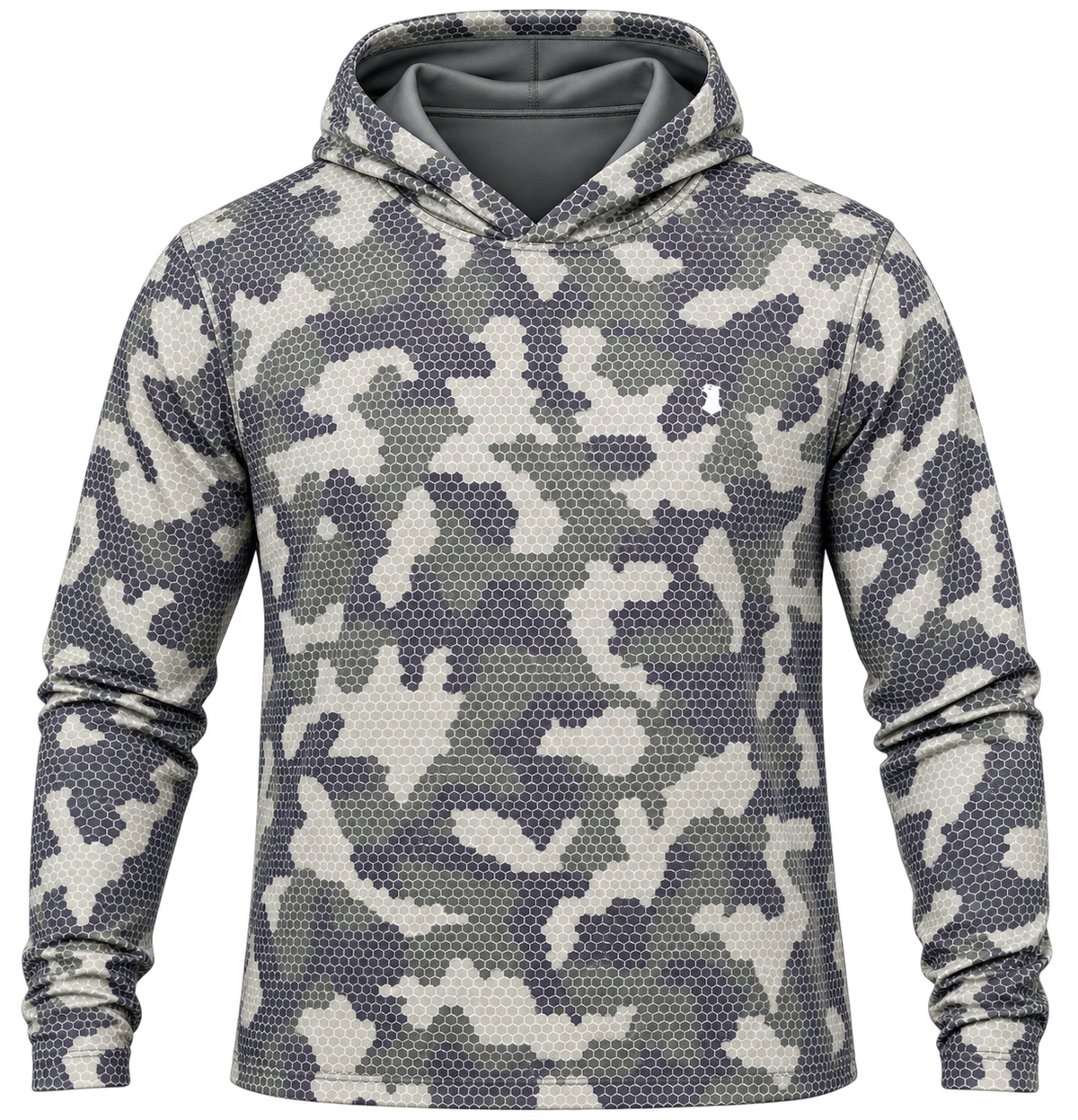 Honey Comb Camo Men’s Performance Hoodie Olive Drab