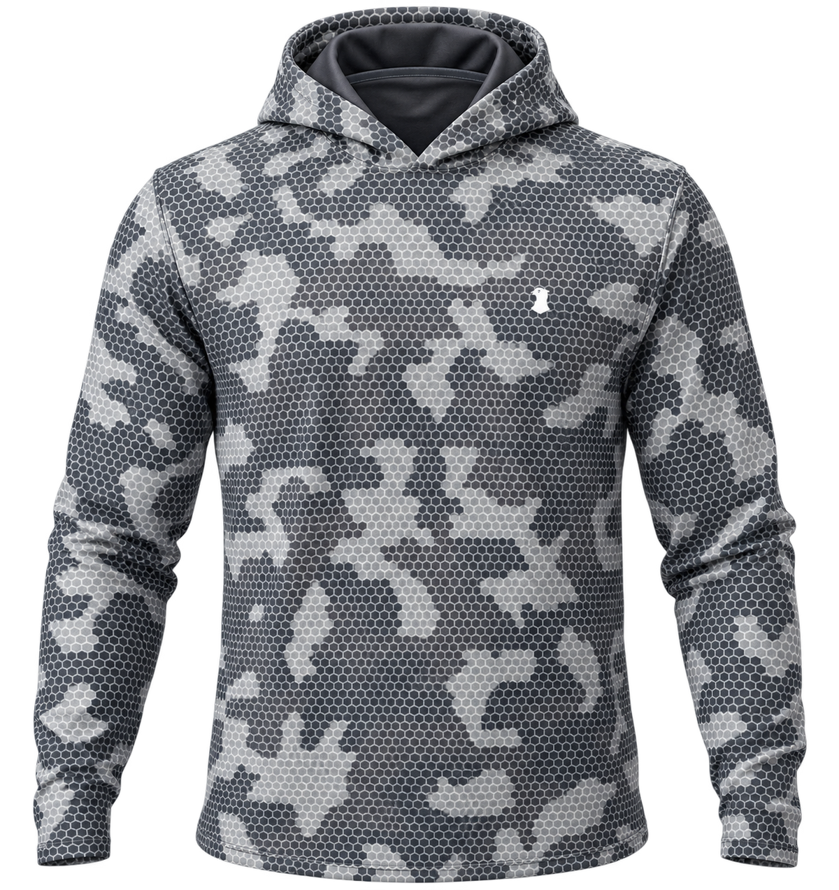 Honey Comb Camo Men’s Performance Hoodie Black