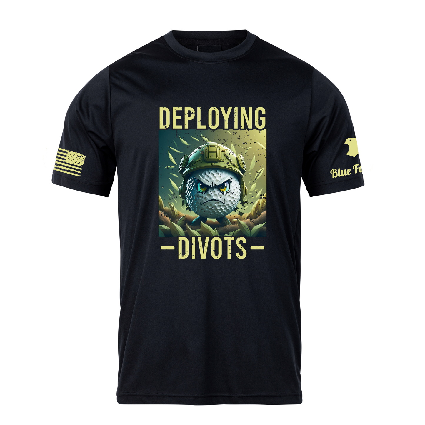 Deploying Divots Men's Patriotic Golf T-Shirt