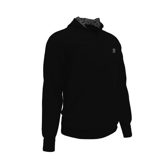 Product picture of black performance hoodie. 