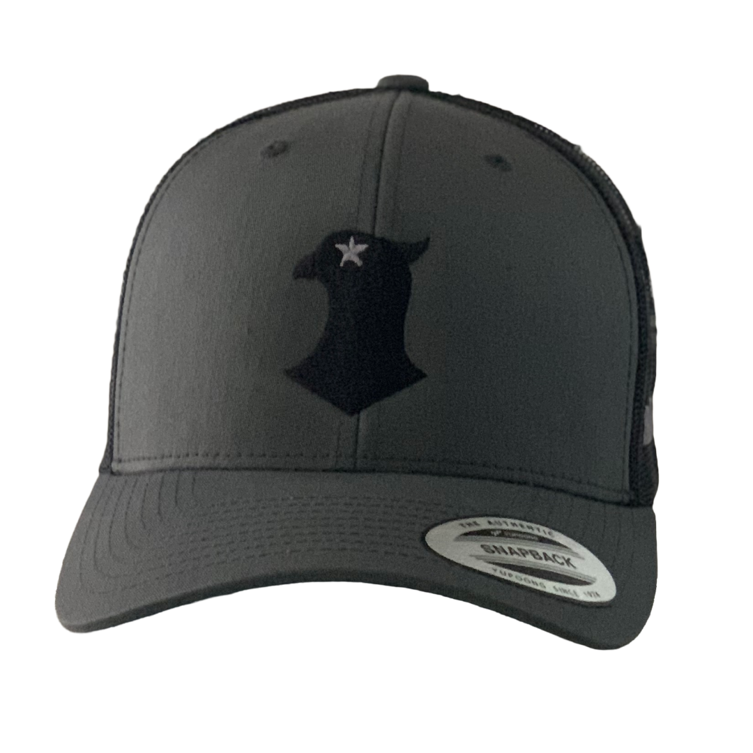 Gray/Black Blue Falcon Trucker Hat