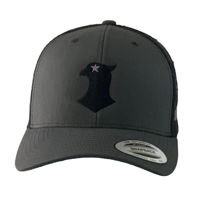 Gray/Black Blue Falcon Trucker Hat